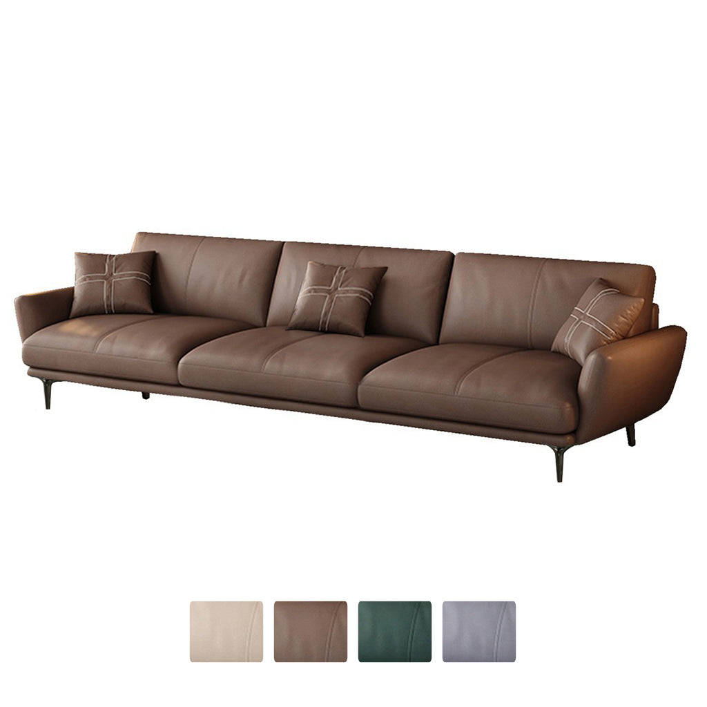 Nordic Inspired Sofa Set In 4 Color Choices Of Premium P.U Leather Upholstery w/ Pet-Friendly Option