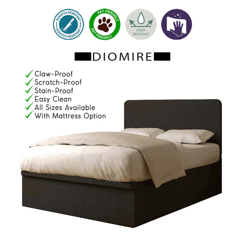 Image of Diomire Astrid 14"/16"/18" SBD Storage Bed Pet Friendly Scratch-proof Fabric 16 Colours-With Mattress Add-On