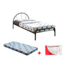Pegus Metal Bed Frame With 4" Foam Mattress In Single Size