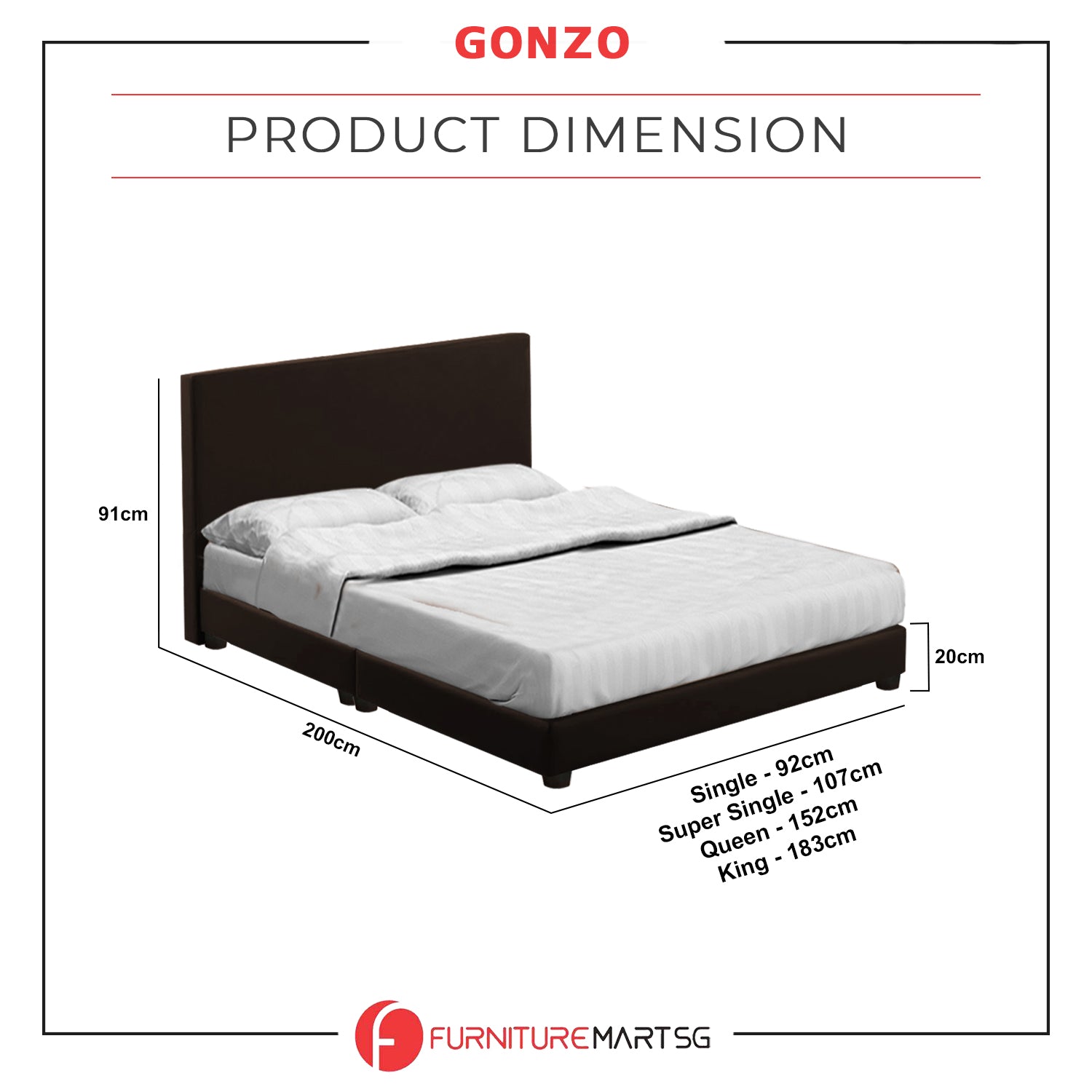 Gonzo Divan Bed Frame Pet-Friendly Scratch-Resist Options - All Sizes Available