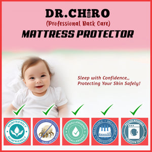 DR CHIRO Mattress Protector Hypoallergenic Mattress Topper with Elastic Band - All Sizes Available