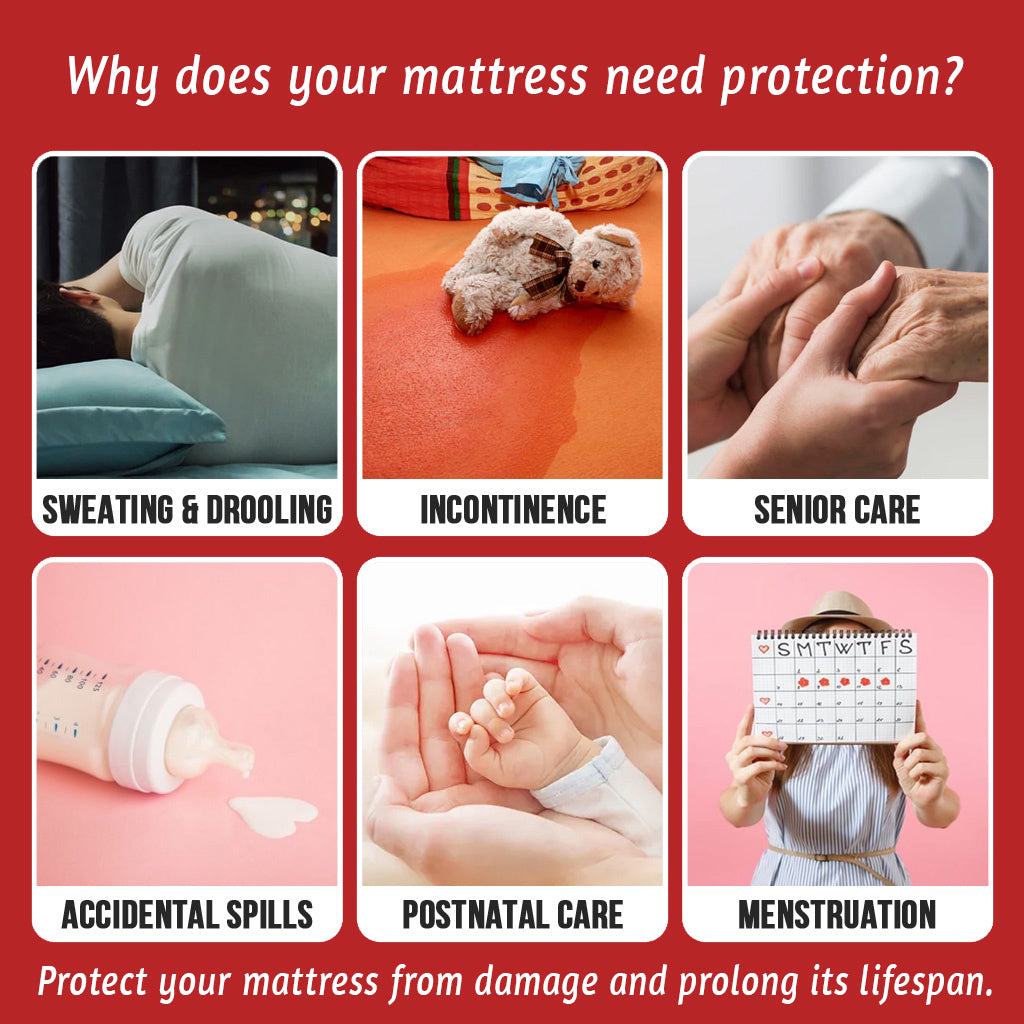 Diomire Mattress Protector Anti Dust-mite Mattress Topper with Elastic Band - All Sizes Available