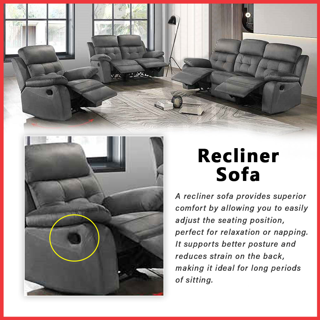 Itzel 1/2/3-Seater PetFriendly Scratch-Resistant Sofa All Seat Manual/Electric Recliner