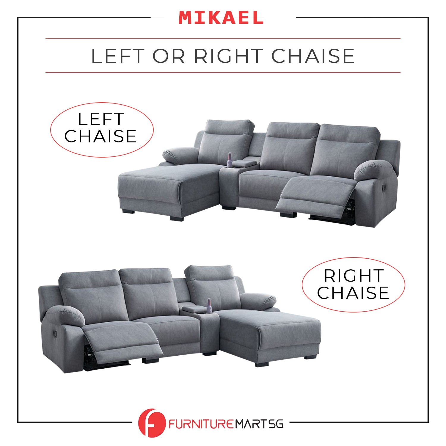 Drazie L-shaped Reclining Sofa Pocketed Spring & Coffee Table in Claw Resistant Pet-Friendly Fabric/Leather