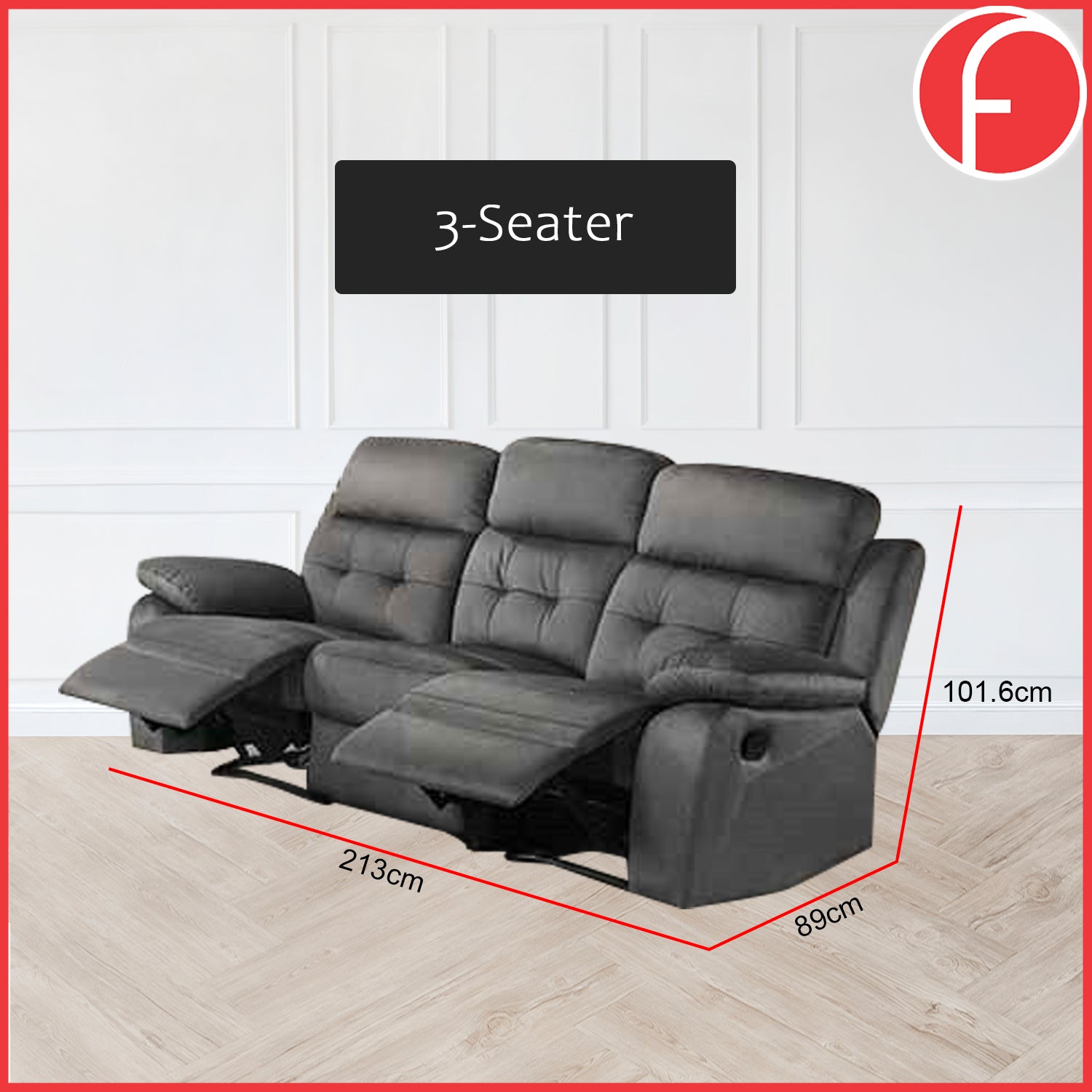 Itzel 1/2/3-Seater PetFriendly Scratch-Resistant Sofa All Seat Manual/Electric Recliner