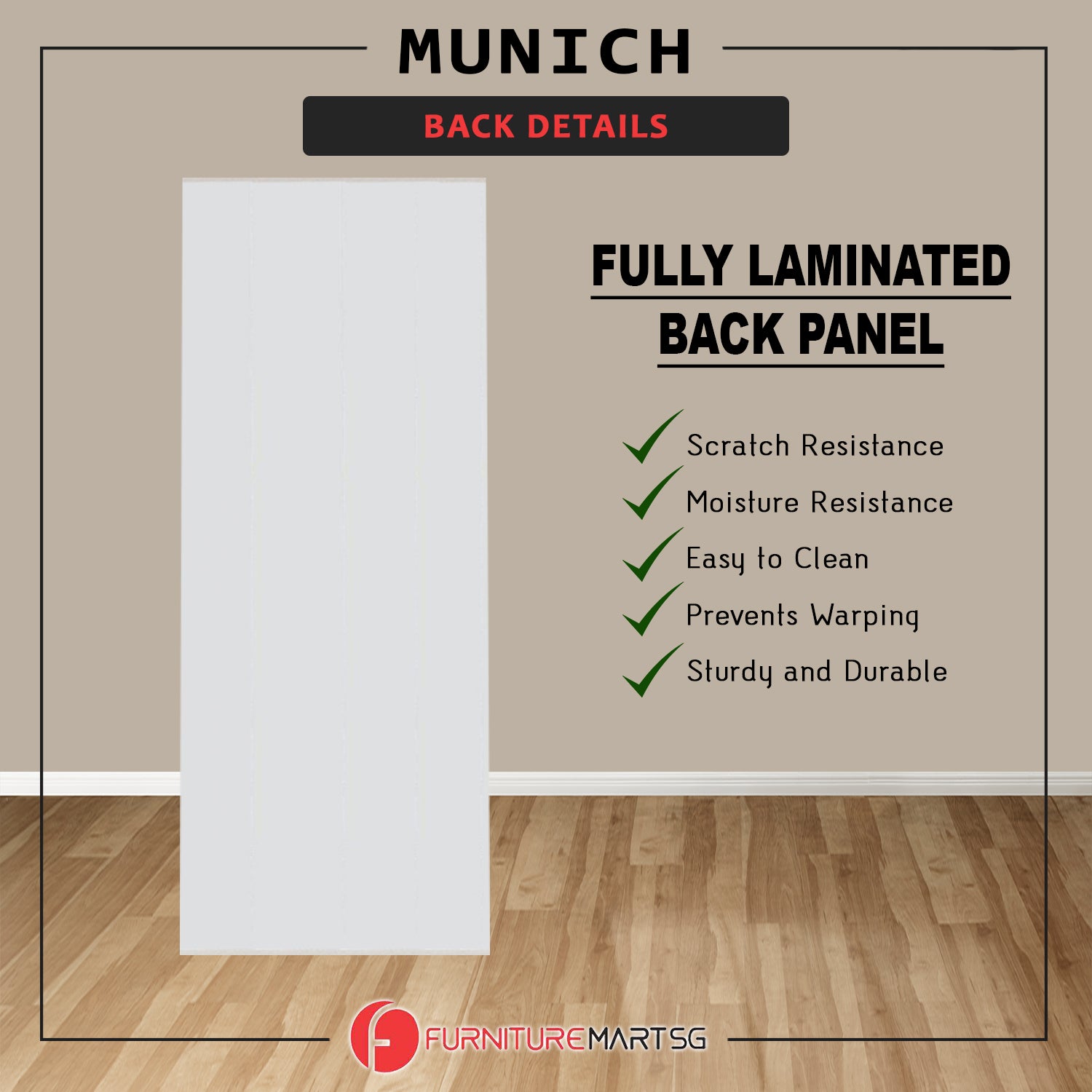 Munich Series 2-Door Soft Closing Wardrobe w/ Top Cabinet & Mirror Add-On in White