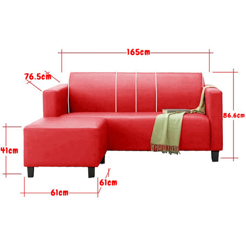 Image of James Series Leather/Pet-Friendly Fabric 3 Seater Sofa With Ottoman In 10 Colours