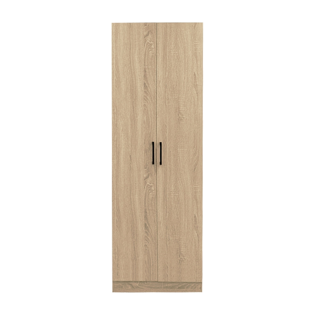 Percy Premium 2 Feet 2 Doors Wardrobe Laminated Back Panel - Free Install