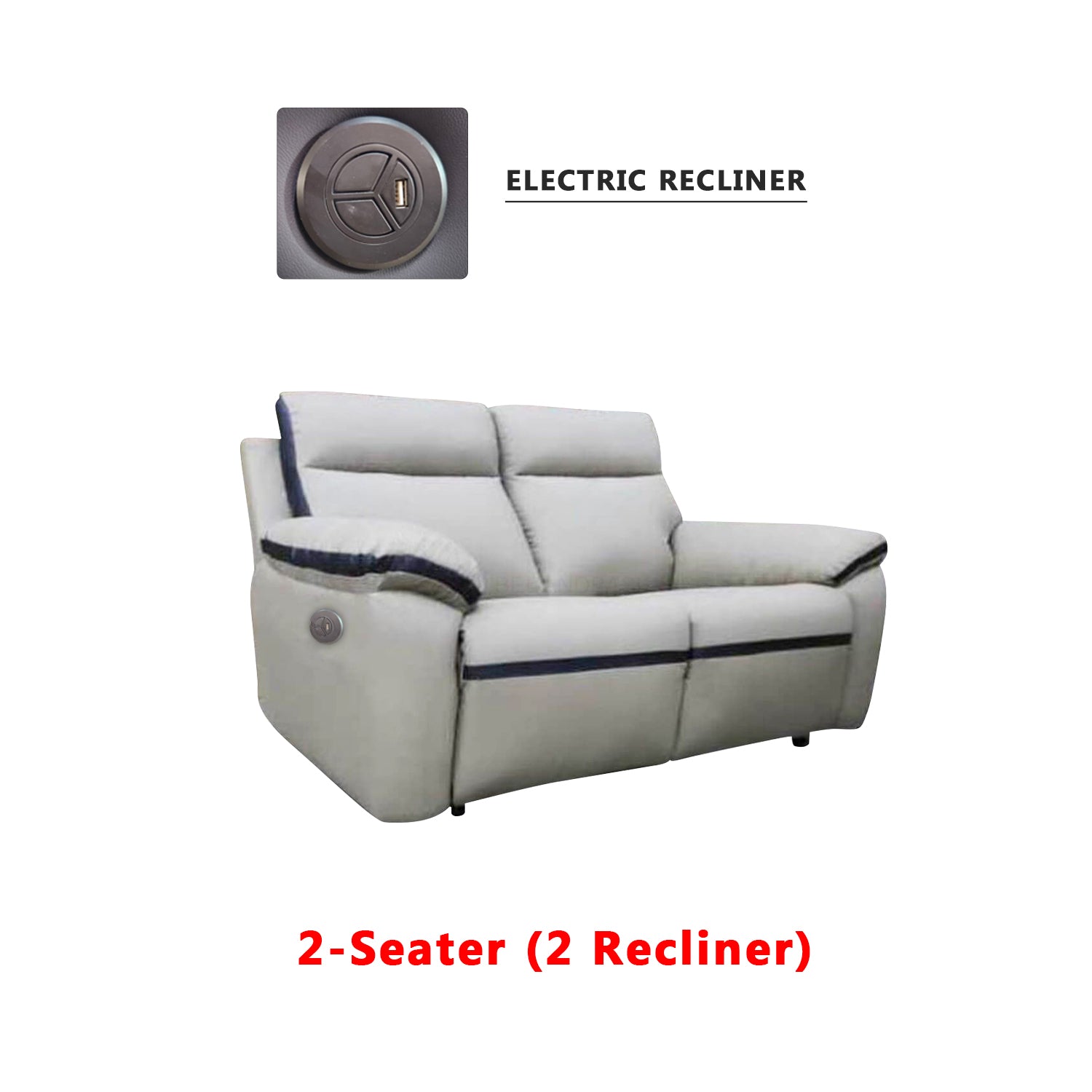 Sally Manual/Electric Recliner 2-Seater/3-Seater Sofa - w/ PetFriendly Fabric/Leather