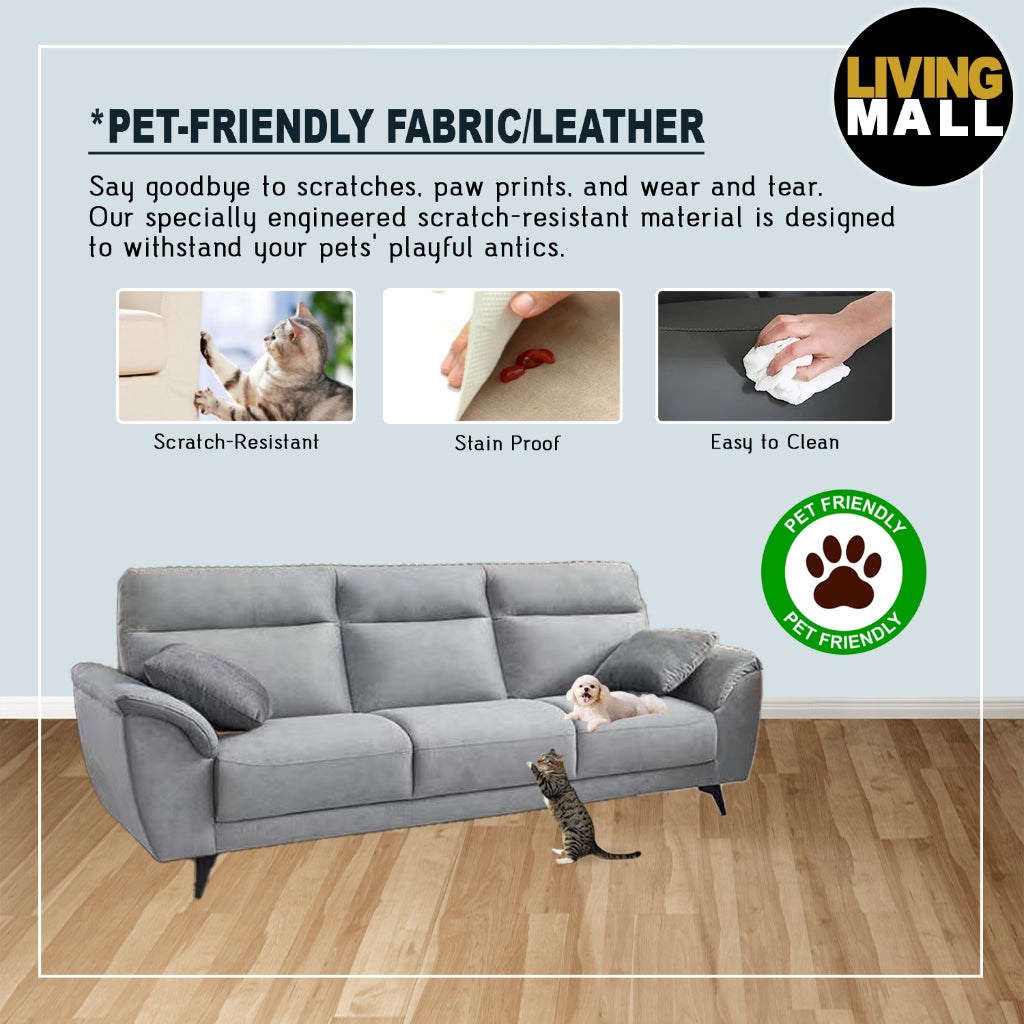 Apollo Series High Back 2/3-Seater Sofa Pocket Spring-47 Colour - w/ PetFriendly Option