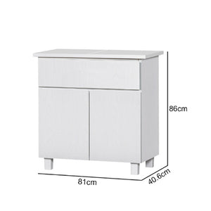 Deena Series 1/2-Door Kitchen Cabinet with Drawers in White Colour