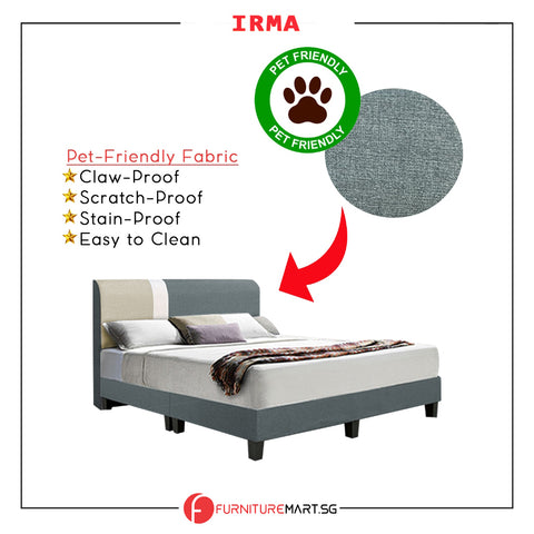 Image of DR Chiro Divan Bedframe Pet-Friendly Scratch-Resistant Fabric With Mattress Add-On Options - All Sizes Available