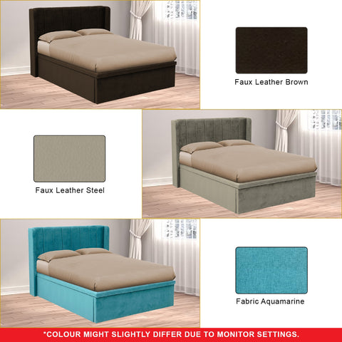Image of DR CHIRO Ruffy 14" SBD Storage Bed Frame Fabric/Faux Leather in 3 Colours - With Mattress Option
