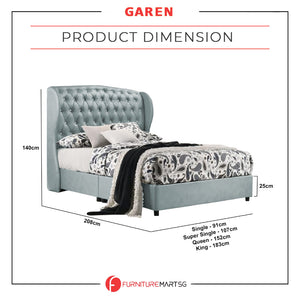 Garen Divan Bed Frame Pet Friendly Scratch-proof Fabric - With Mattress Add On