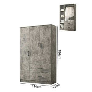 Percie 3-Doors 2-Drawers Wardrobe Series 7