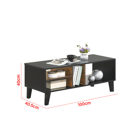 Image of READY STOCK Kepa Series 8 Coffee Table In Dark Grey & Walnut Colour. Self Assembly.