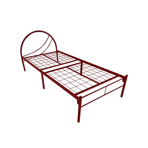 Image of Frana Series 1 Single Metal Bed Frame in Red Colour w/ Optional Mattress Add On