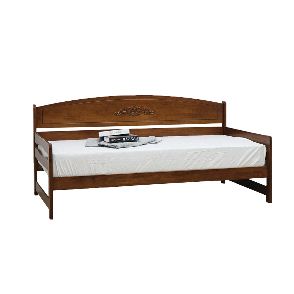 Felix Single Daybed Bed Frame Slatted Wood Base MDF+Veneer w/ Mattress Option