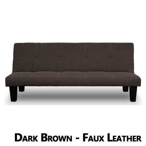 Image of Sofia 6 Feet Leather Sofa Bed In 4 Colours