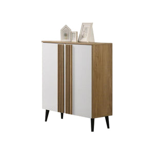 Howzer Series 3 Shoe Cabinet Collection in Natural + White Colour