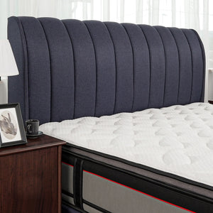 Rinoa Series 4 Woven Fabric Divan Bed Frame in Dark Navy Colour - All Sizes Available
