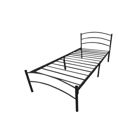 Image of Frana Series 5 Single Metal Bed Frame in Black Colour w/ Optional Mattress Add On