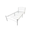 Frana Series 6 Single Metal Bed Frame in White Colour w/ Optional Mattress Add On
