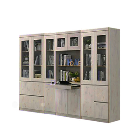 Image of Athena 6 Bookshelf With Glass Doors
