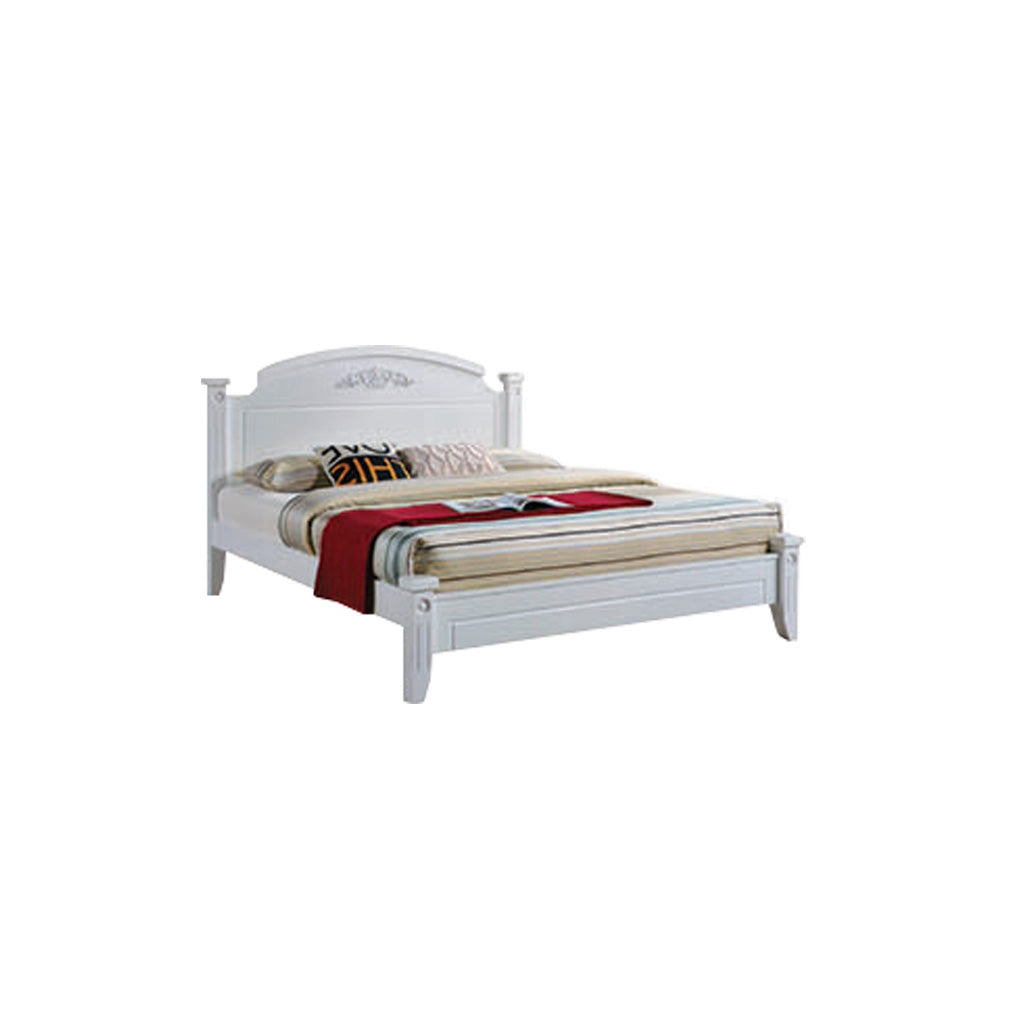 Premium Carlie Series 6 Queen Wooden Bedframe Solid Wood With Plywood Base - w/ Mattress Option