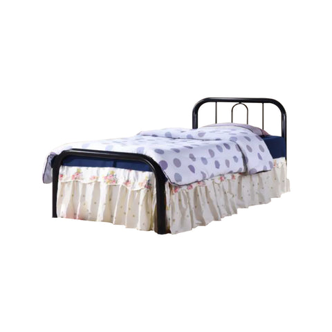 Image of Frana Series 7 Single Metal Bed Frame in Black Colour w/ Optional Mattress Add On