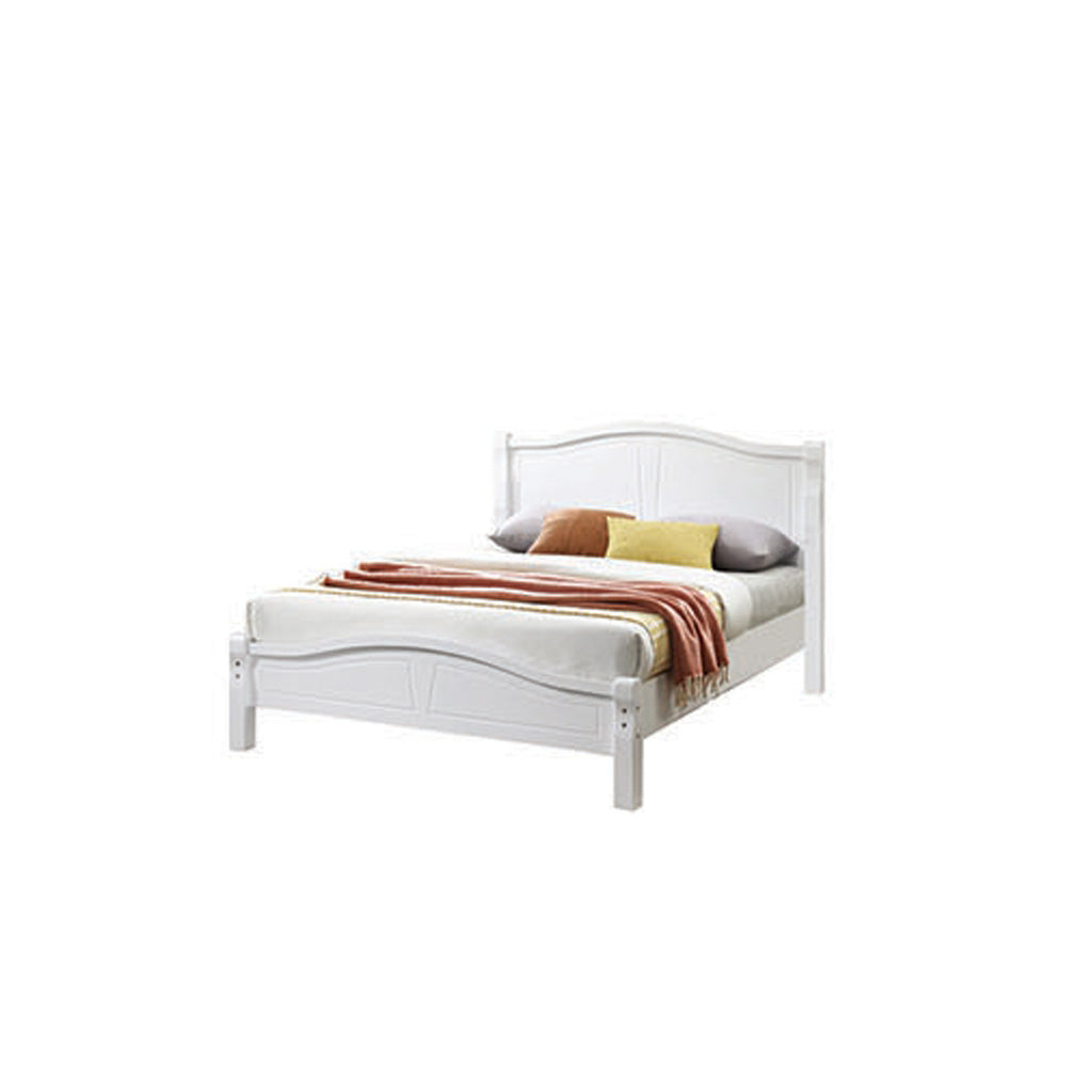 Premium Carlie Series 7 Queen Wooden Bedframe Solid Wood With Plywood Base - w/ Mattress Option