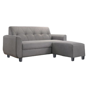 Murray 3 Seater Fabric Sofa with Stool In 7 Colours