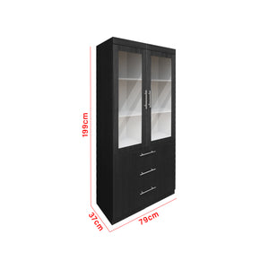 Rimma Series 9 Display Shelves Book Cabinet 2 Door 3 Drawers