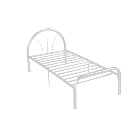 Image of Frana Series 11 Single Metal Bed Frame in White Colour w/ Optional Mattress Add On