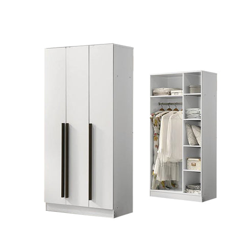 Image of Jett  Series 3 3-Door Wardrobe Swing Door In White Colour
