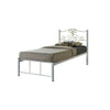Frana Series 14 Single Metal Bed Frame in White Colour w/ Optional Mattress Add On