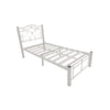 Frana Series 17 Single Metal Bed Frame in White Colour w/ Optional Mattress Add On