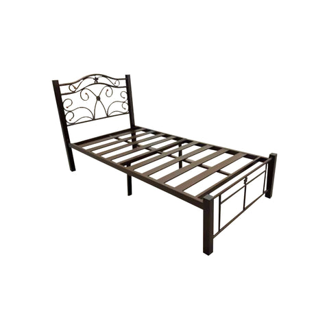 Image of Frana Series 18 Single Metal Bed Frame in Copper Colour w/ Optional Mattress Add On