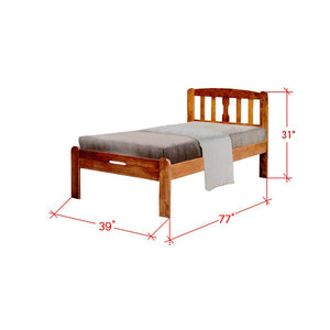 Robby Series 4 Wooden Bed Frame Cherry In Single Size