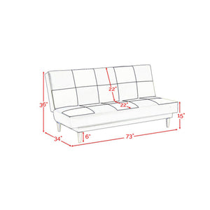 Jihan 3 Seater Faux Leather Sofa Bed In Grey