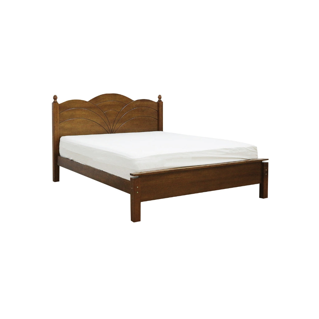 Wella Wooden Bedframe Queen Size In 2 Colours with Mattress Option - MDF+Veneer Wood