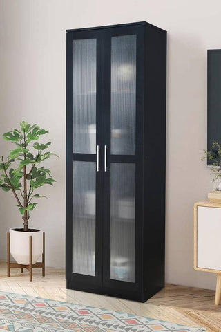 Image of Rimma Series 5 Display Shelves Book Cabinet in Black Colour