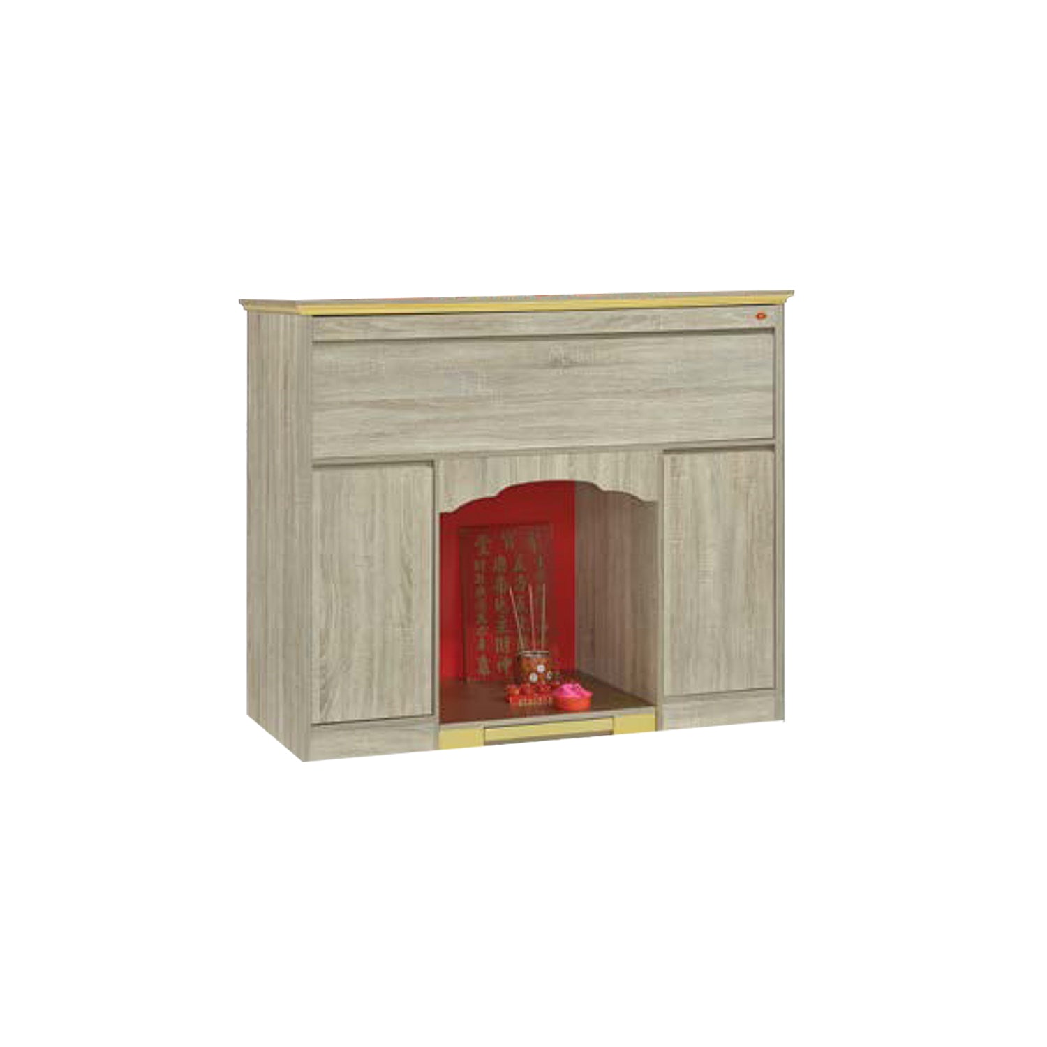Kieran Oriental Altar Table with Top Altar Cabinet Fire Resistant Altar Cabinet