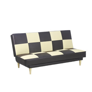 Aimida Checkered Leather Sofa Bed