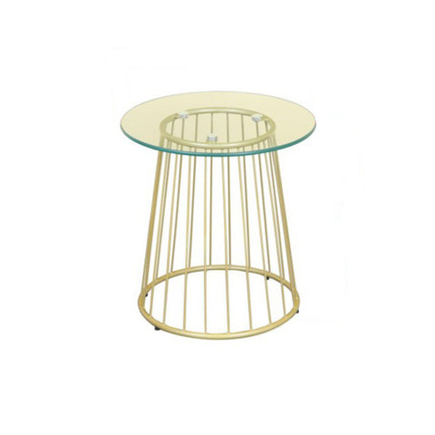Image of Guedes Contemporary Tempered Glass Side Table-Side Table-Furnituremart.sg