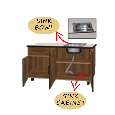 Image of Bally Series 1 Kitchen Cabinet with Sink. Fully Assembled.
