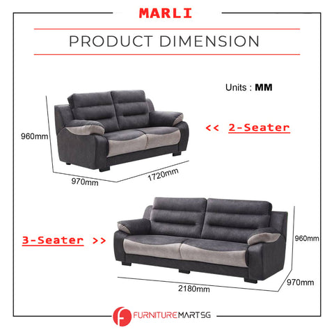 Image of Marli Series 2-Seater + 3-Seater Sofa Set Water Repellent Fabric