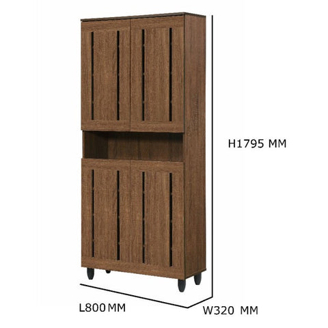 Image of Merlot 4 Doors Shoes Cabinet Storage