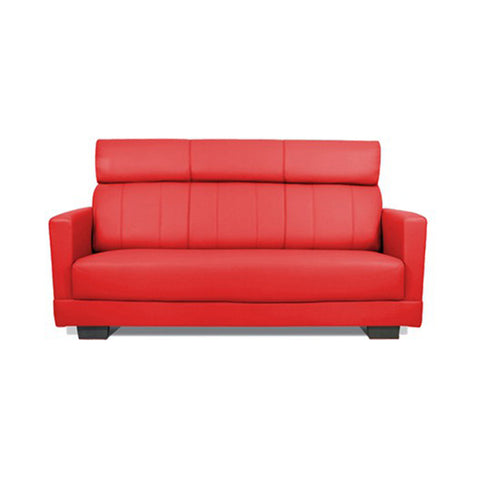 Image of Red Fabric Sofa Set With Chaise