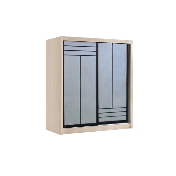 Kenzo 5 Feet Sliding Glass Door Wardrobe | Furnituremart.sg